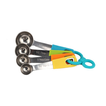 Silicone Colorful Handle Measuring Spoon Set