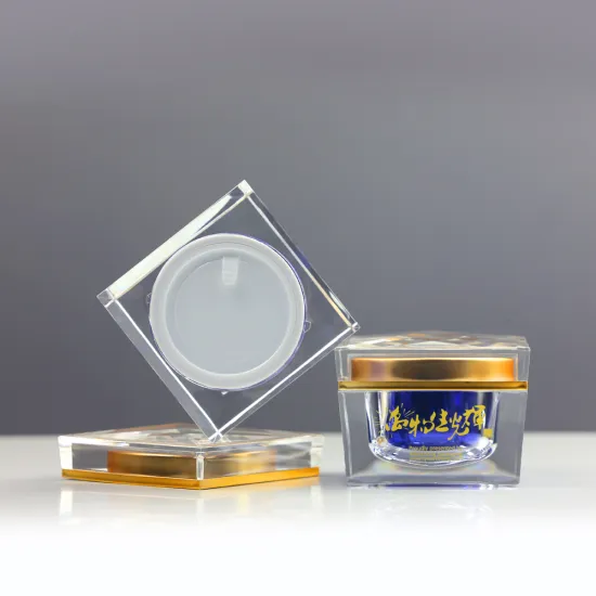 Face Cream Jar Acrylic Square Empty Cream Jar