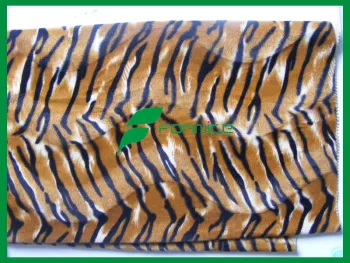 100%polyester knitted animal printed velboa fabric