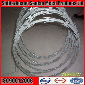 anti-climbing barbed razor wire mesh 430 SS Razor barbed wire