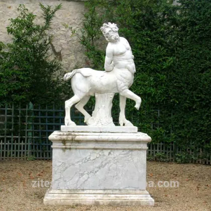 Hand Carved Famous Life Size Marble Centaur Chiron Statue