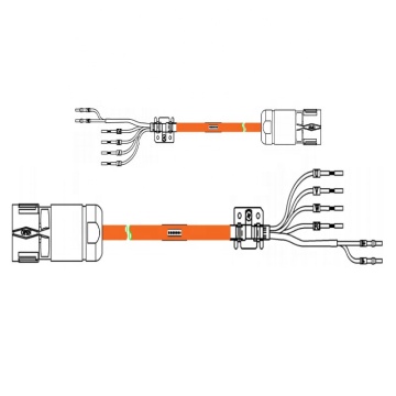 R88A-CA1J003BF: linee di alimentazione a catena di resistenza flessibili e freni Serie Omron 1S Cavi a motore servo