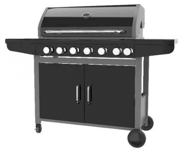 Large Gas Barbecue Grill With Side Burner