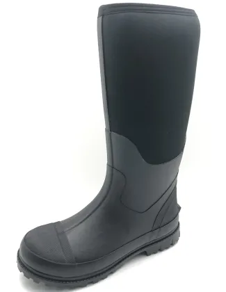 Rubber Boots with Steel Shank, Mens Hunting Boots, Warm 6mm Neoprene Waterproof Work Boots for Farming, Gardening, Fishing
