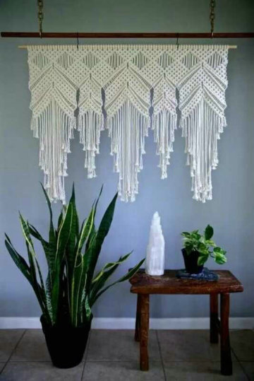 Beautiful Cozy and Delicate Handmade Macrame Door Curtain