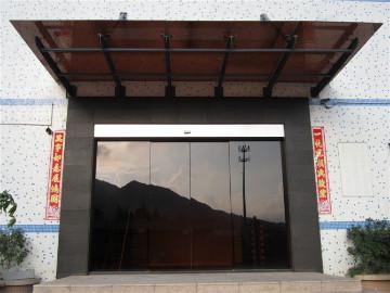 DC24V motor driving sliding glass door system,microwave sensor door
