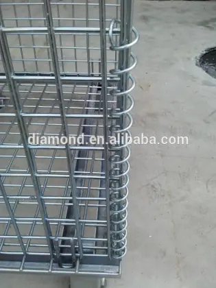 Collapsible warehouse ARS metal storage pallet cage
