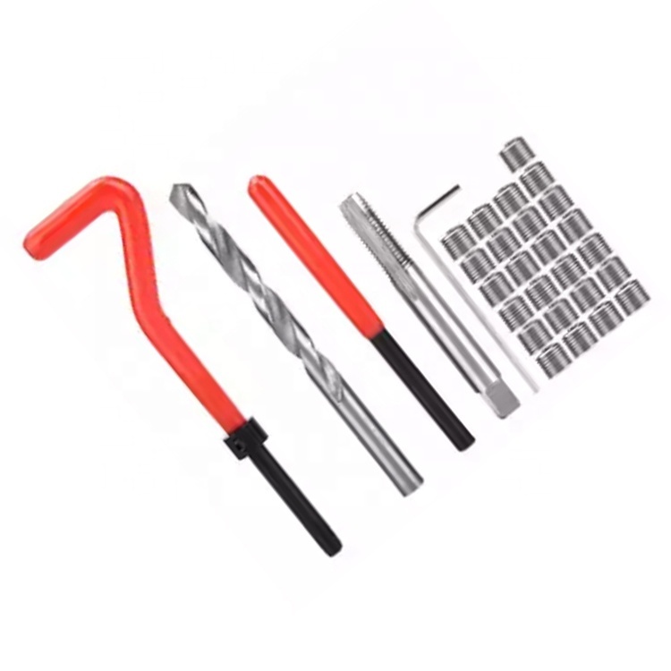 M6 Steel Wire Thread Insert Kit Carbon Steel Fasteners Zinc Plated Finish Repair Tool ISO Certified Metric Measurement System