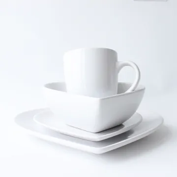 Fine stoneware 16pcs heart shape color glazed dinnerware