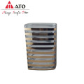 ATO glass decor clear electrinic plated square vase