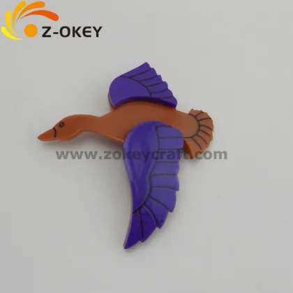 Fashion acrylic colorful brooch jewelry Yiwu hot sale wild duck shape