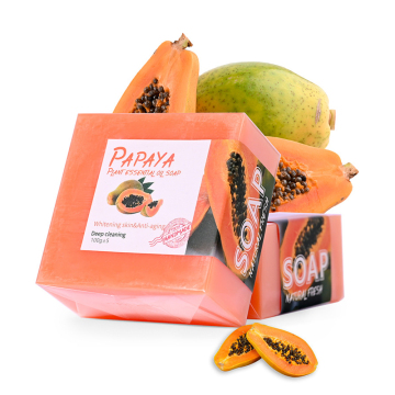 Etichetta privato Naturale Organic Kojic Acido e sapone di papaia per sbiancamento della pelle e illuminamento