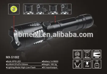 bright XP-G LED rechargeable flashlight