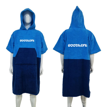 quick dry cotton hooded poncho towel surf beach