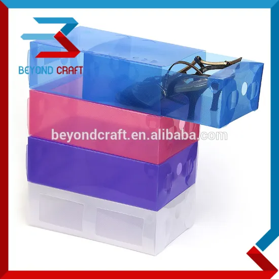 stackable clear shoe storage box transparent shoe box with drawer