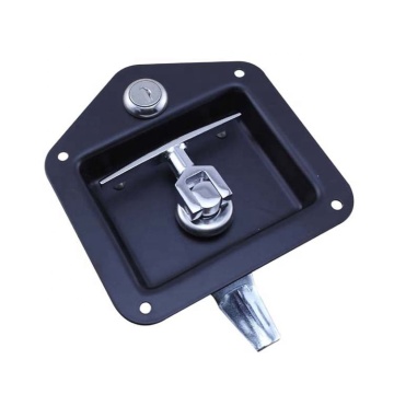 Professional Iron and Steel Tool Box with Black Powder Coating, Vertical Handle, T-Style Lock and Recessed Paddle Latch