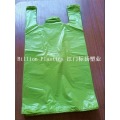 Grocery Wholesale Custom Size Food Grade White PE Plastic Vest Handles Shopping Bags