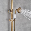 Classic Antique Brass Bathroom Shower Faucet Set Bathtub Shower Faucet Bath Shower Tap Rainfall Shower Head Swivel Watering