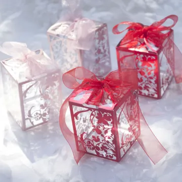 Clear plastic candy box