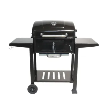 Garden Heavy Duty Bbq Grill Charcoal Grill Trolley Barbeque Barbecue Grill With Thermometer And Smoker Function For Backyard