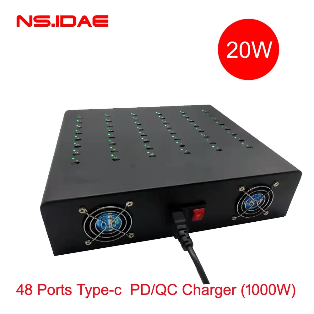 48 포트 USB C PD/QC 1000W 고전력 충전기