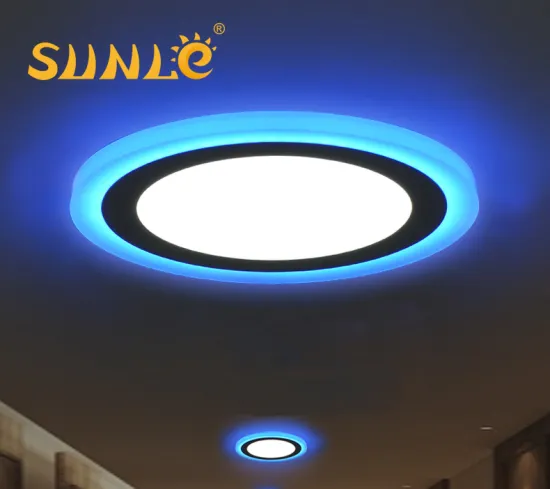 Multicolor led panel light dimmable SLBL124 White blue IP44 round 12+4W panel light