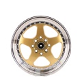 2020 New Design Gold Color 15 Inch Machined Rivets Car Rims