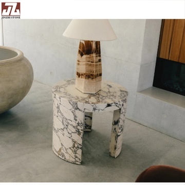 Calacatta Viola Luxury Marble Coffee Table-ハイエンドモダンリビングルームの家具