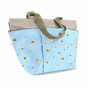 Canvas tote bag with printed designs