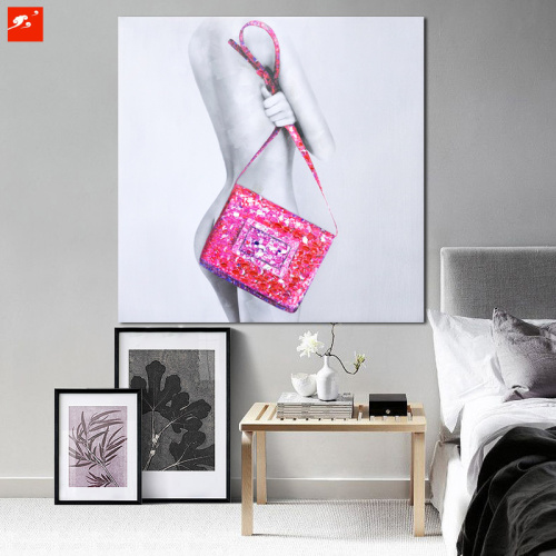 Modern Nude Woman With Handbag Canvas Prints