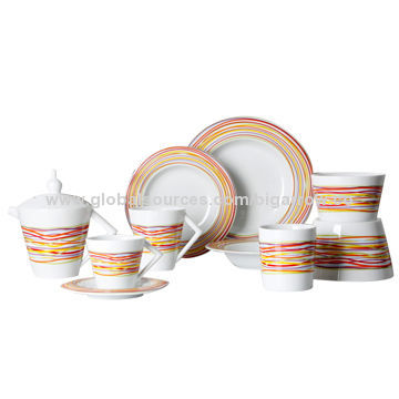 Color stripe dinnerware sets
