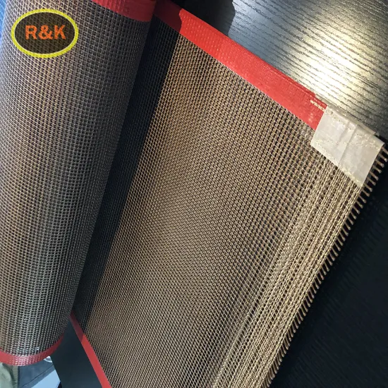 High quality Teflon Fiberglass Mesh conveyor Belt For Cardboard Division