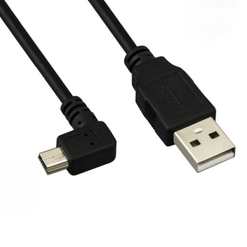 USB AM to MINI USB Left Angled Cable