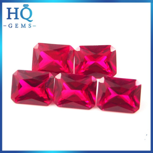 SYNTHETIC OCTAGON PRICESS CUT RUBY