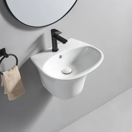 Wall Hung Ceramic Bathroom Sink Sanitary Ware