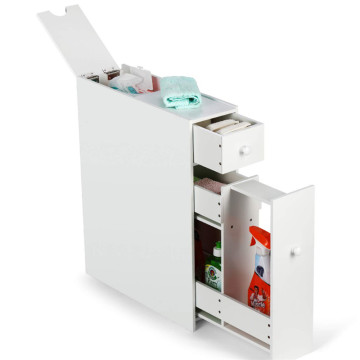 Bathroom Storage Beside Toilet Paper Holder Cabinet