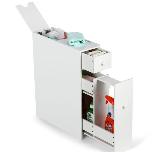 Bathroom Storage Beside Toilet Paper Holder Cabinet