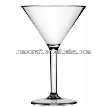 Long stem plastic wine glass