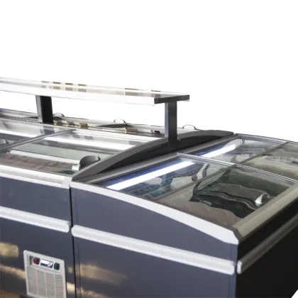 Commercial frozen food cabinet open top combined deep island cabinet freezer horizontal refrigeration equipment