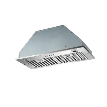 Ductless Vent Hood with Baffle Filter: Custom Stainless Steel Kitchen Range Hood Inserts