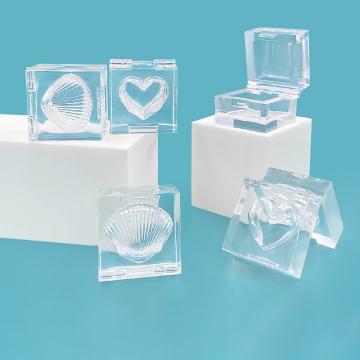 Transparent New Arrival Empty Shell Compact Powder Container for Makeup Packaging