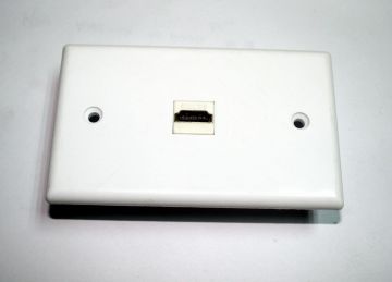Plastic White Hdmi Wall Plate With Hdmi Keystone Modular And Xlr Male For Audio