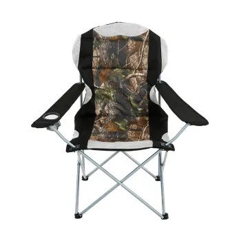 Heavy Duty Compact Outdoor Folding Padded Camping Chair with Carry Bag