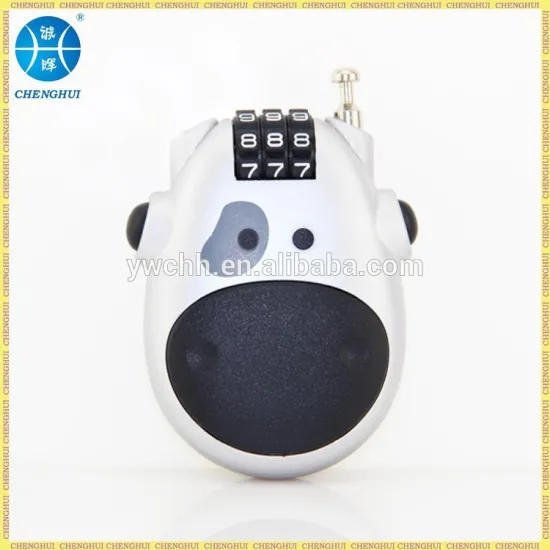 3-digit retractable steel cable lock for sled,bicycle,luggage,baby carriage,etc