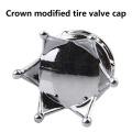 New Crown Modified Tire Valve Cap Chrome Crown Car Tire Air Valve Stem Screw Caps Cover Wheel Rims Car Interior Accessories