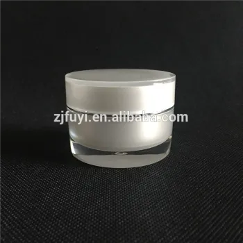 White color round cosmetic plastic jar