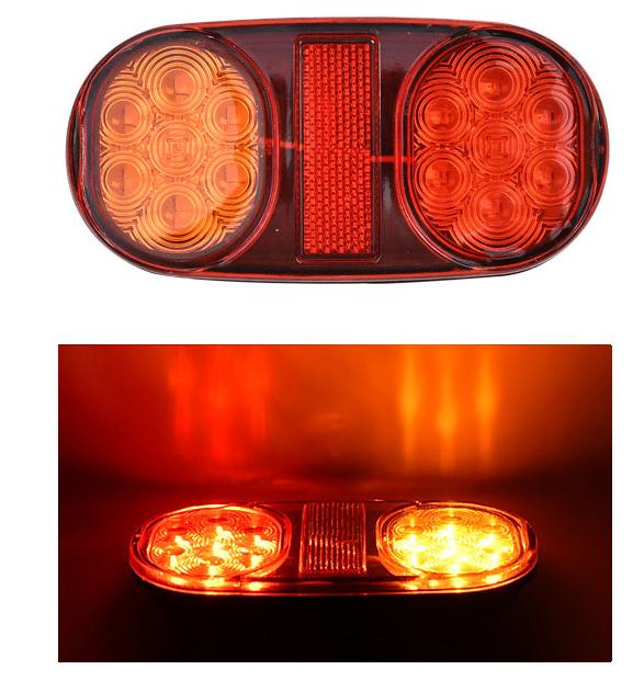 12v/24v Led Elliptical Truck Tail Light & Vehicle Side Light, High ...