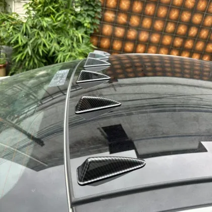 Black Carbon Fiber Shark Fin Car Spoilers Modification