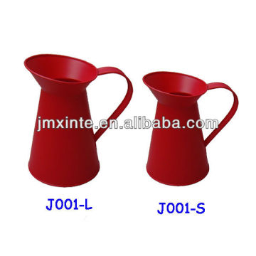 metal galvanized garden flower water jug