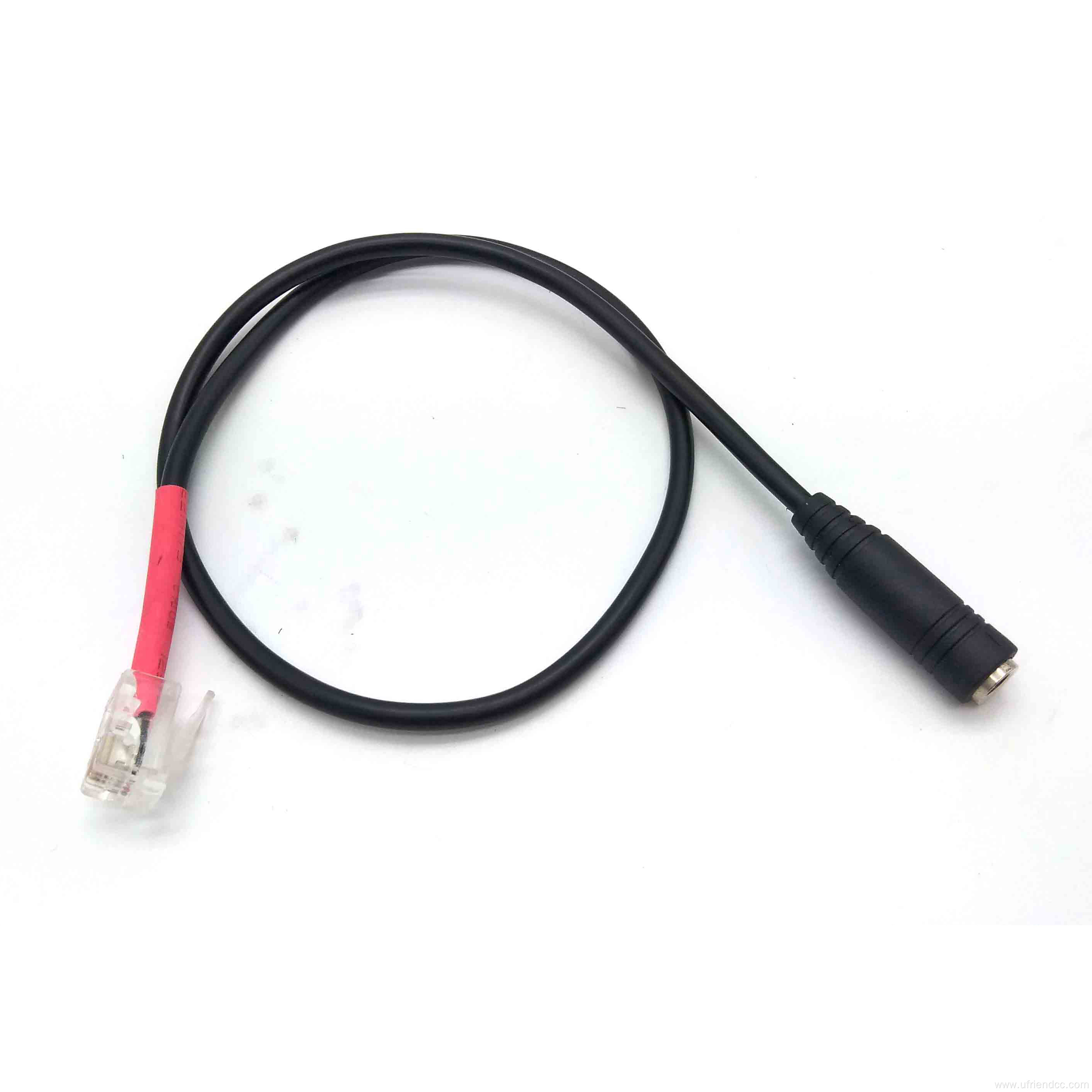 RJ9/RJ10 to Female Audio Jack Headset Adapter Cable